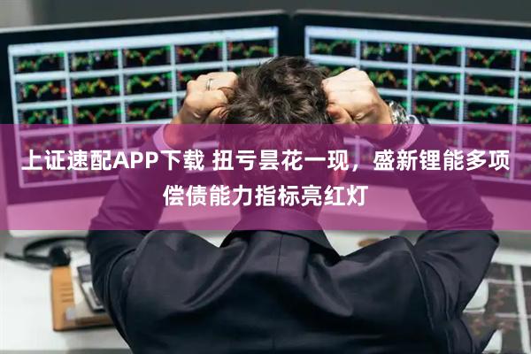 上证速配APP下载 扭亏昙花一现，盛新锂能多项偿债能力指标亮红灯